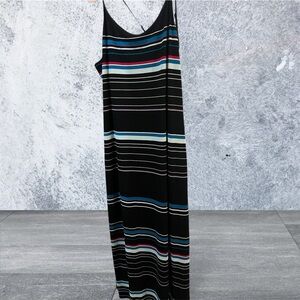 White House Black Market Multicolor Striped Maxi Dress XL